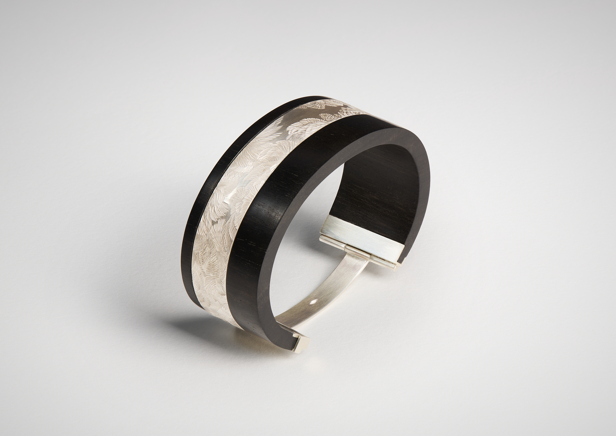 Bracelet Plumages – Argent & ébène