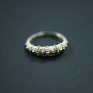 Bague oursin argent