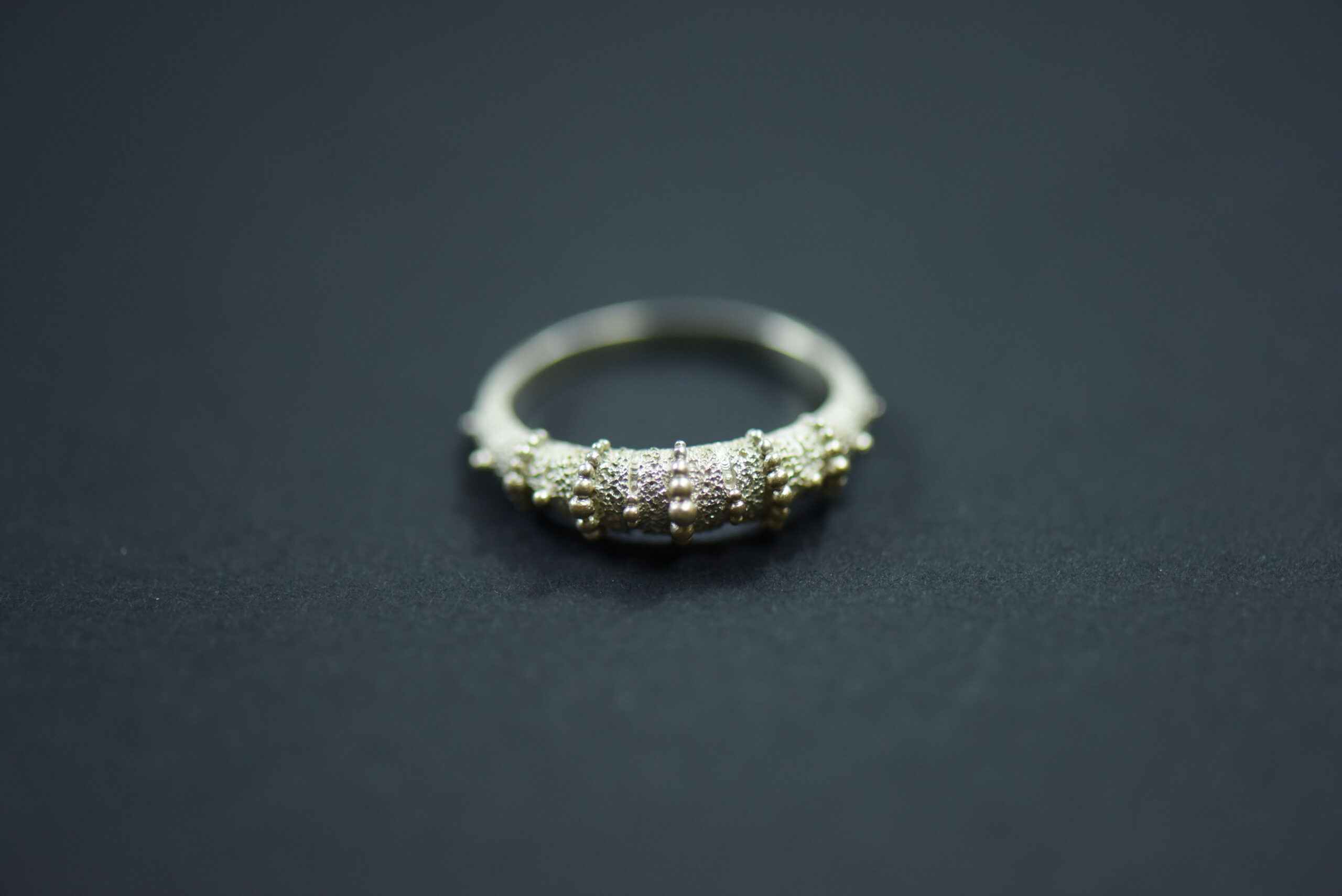 Bague oursin argent