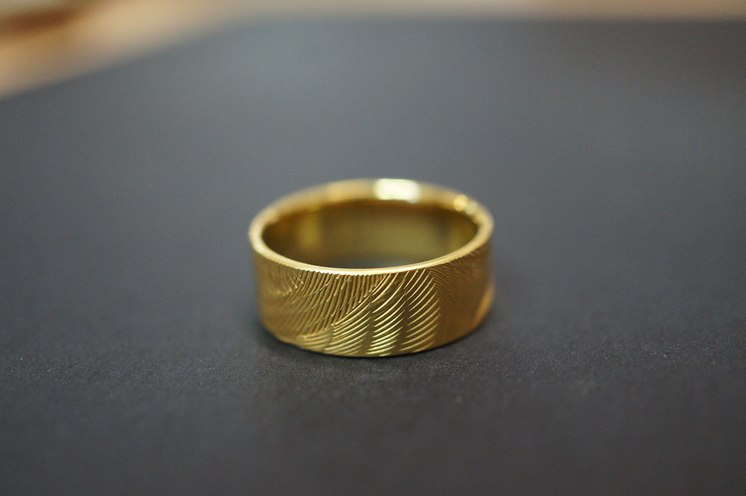 Bague Plumages large